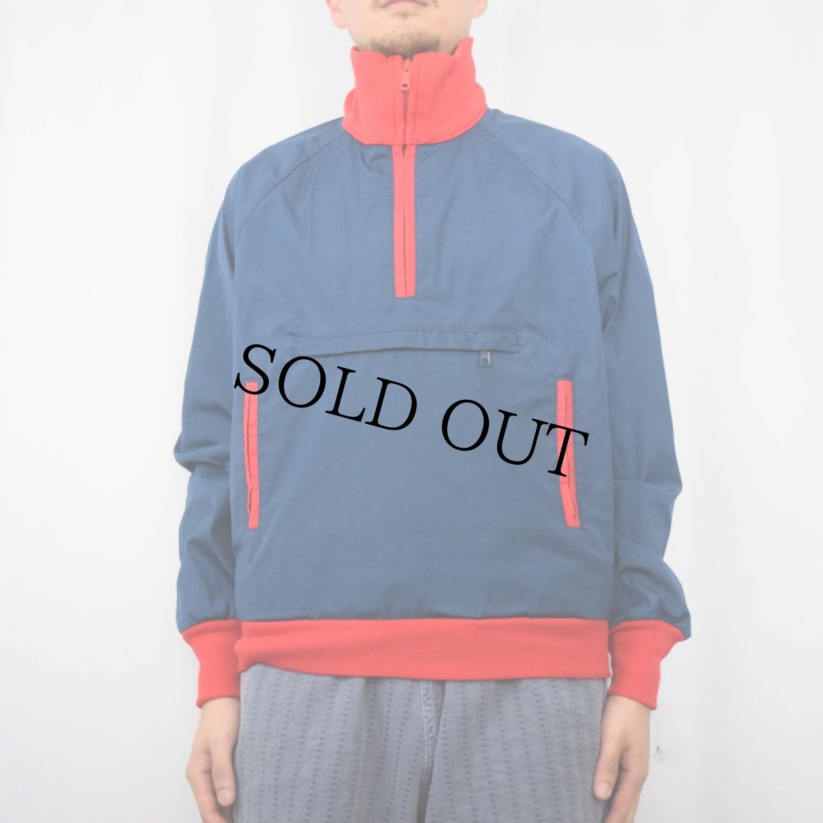 画像2: 80's L.L.Bean USA製 コットン×ポリエステル アノラックジャケット NAVY (2)