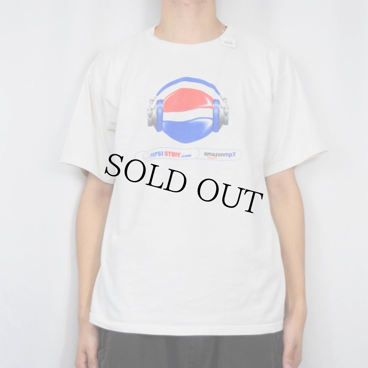 画像3: PEPSI STUFF "amazon mp3" 飲料メーカープリントTシャツ L (3)