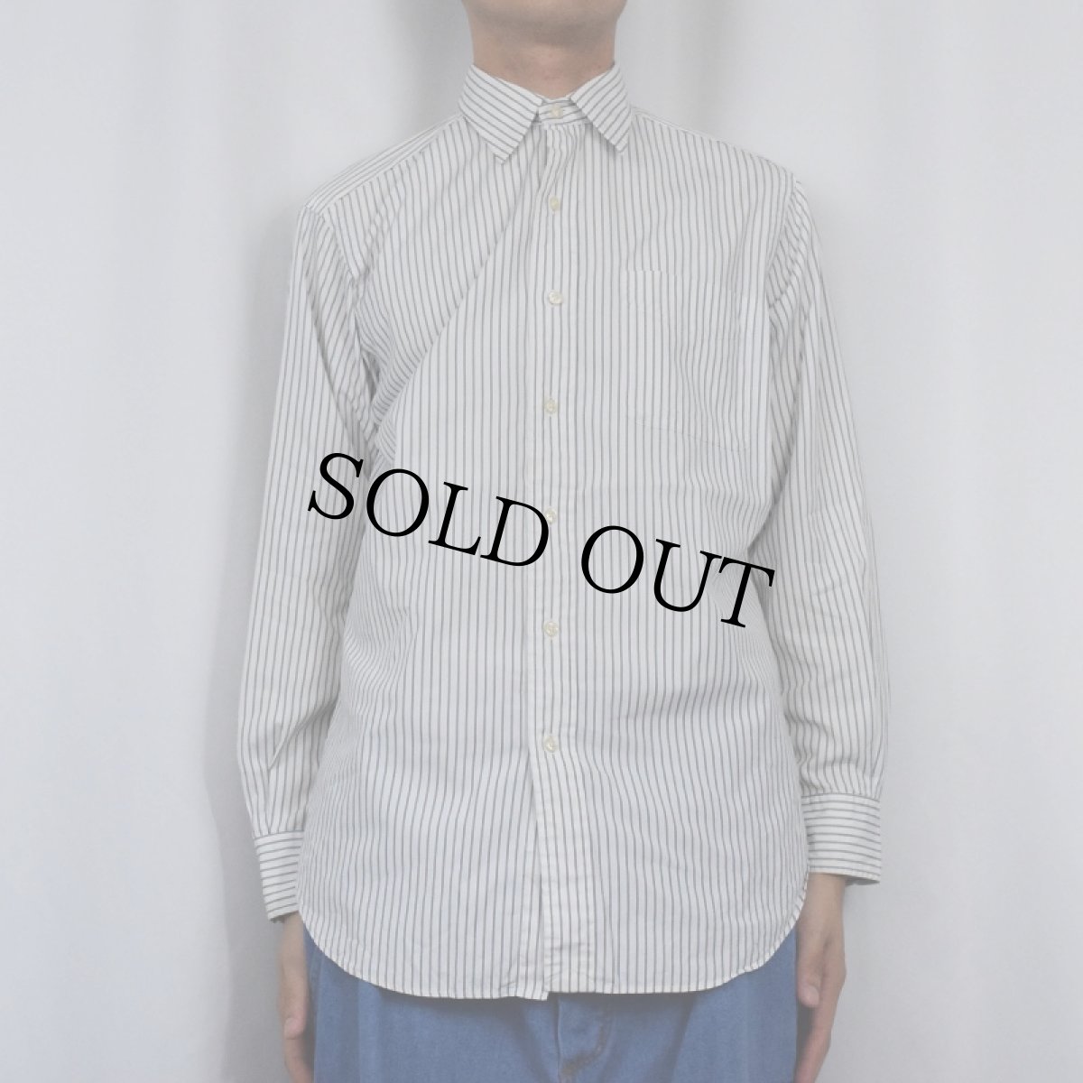 画像2: POLO Ralph Lauren "ANDREW CLASSIC FIT" ストライプ柄 コットンシャツ 15 1/2 (2)