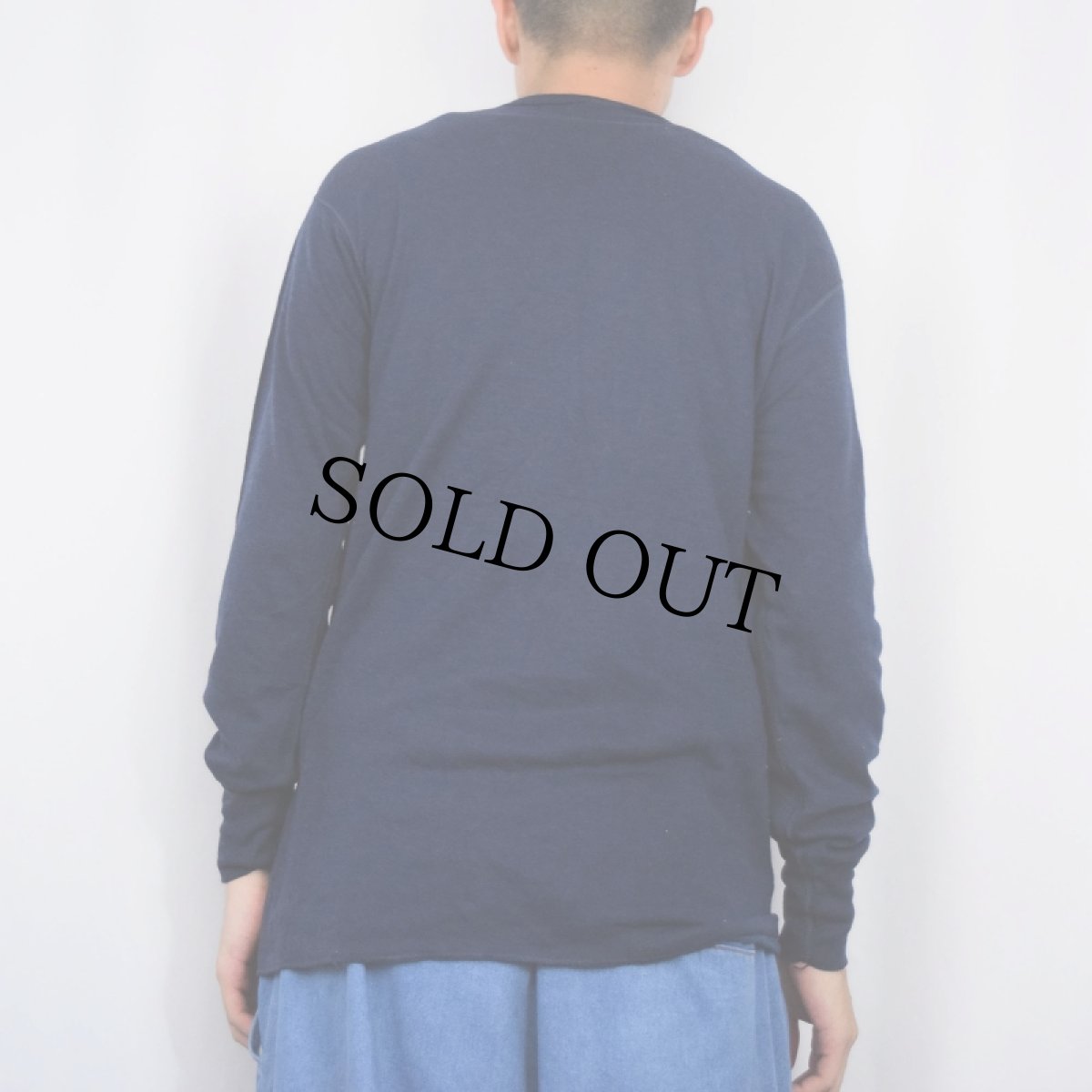 画像4: 90's duofold USA製 無地 2PLYカットソー NAVY L (4)