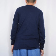 画像4: 90's duofold USA製 無地 2PLYカットソー NAVY L (4)