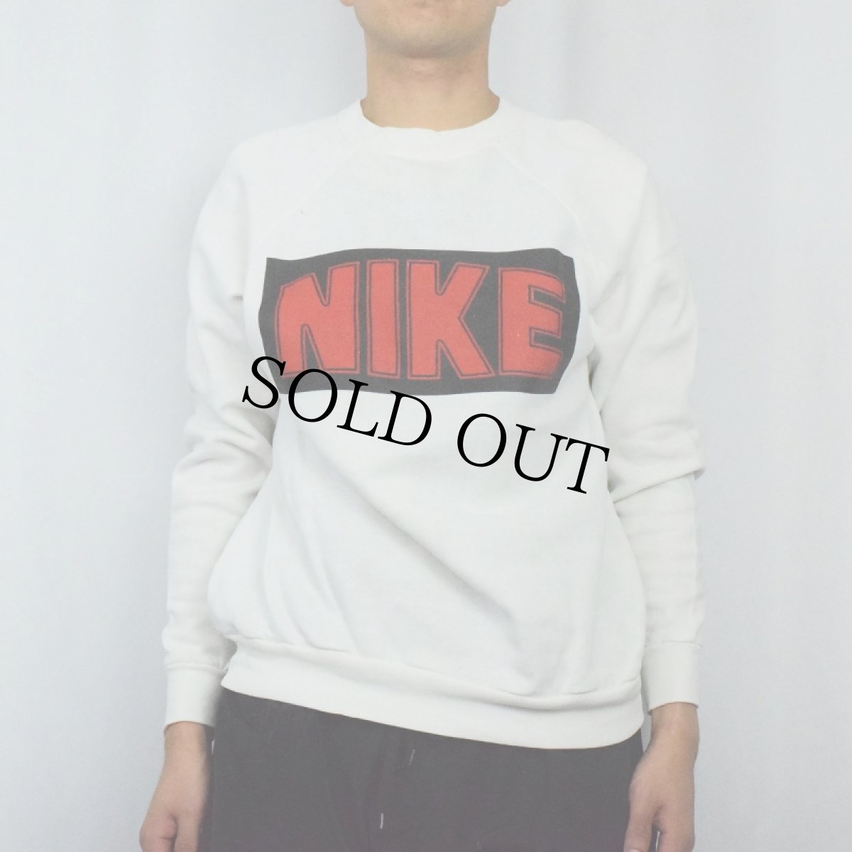 画像3: 80's NIKE USA製 "Kamaboko" ロゴプリントラグランスウェット XL (3)