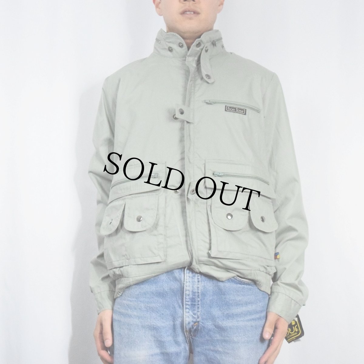 画像3: 80's bon jour KOREA製 コットン×ポリエステル マルチポケット ジャケット L タグ付き未使用 (3)