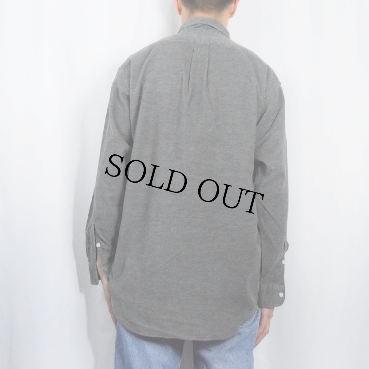 画像3: Ralph Lauren "BLAKE" コーデュロイボタンダウンシャツ GRAY M (3)
