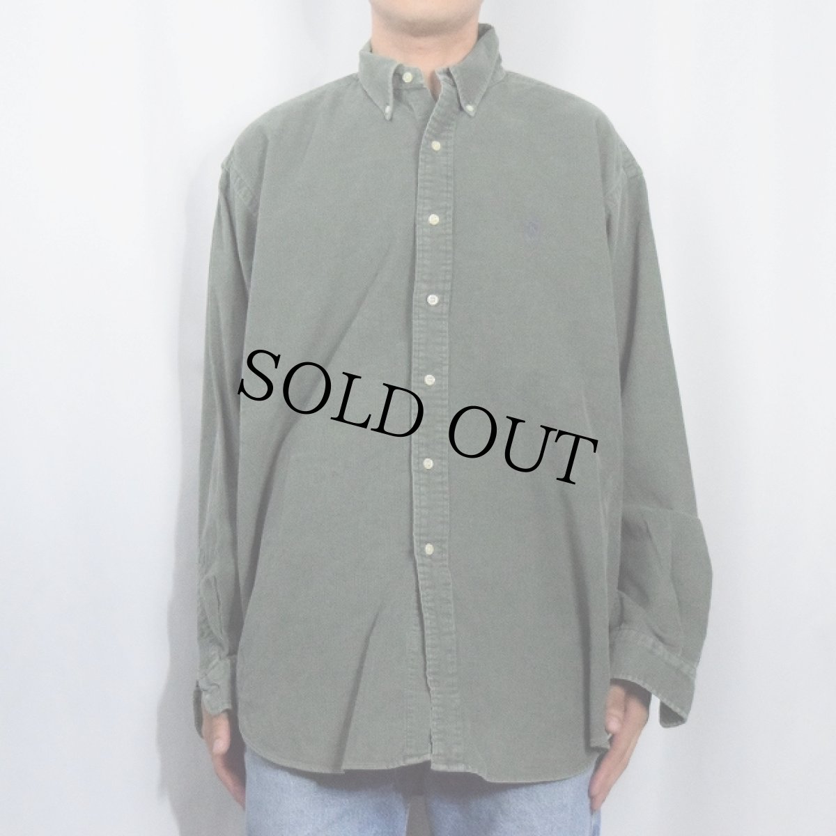 画像2: Ralph Lauren "BLAIRE" コーデュロイボタンダウンシャツ L (2)