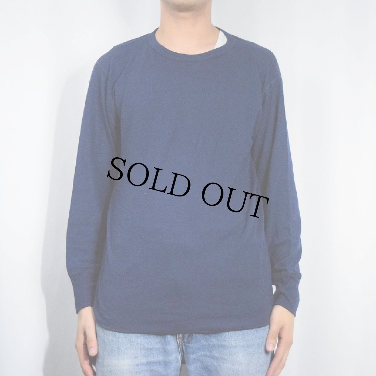 画像2: 90's duofold USA製 無地 2PLYカットソー NAVY L (2)