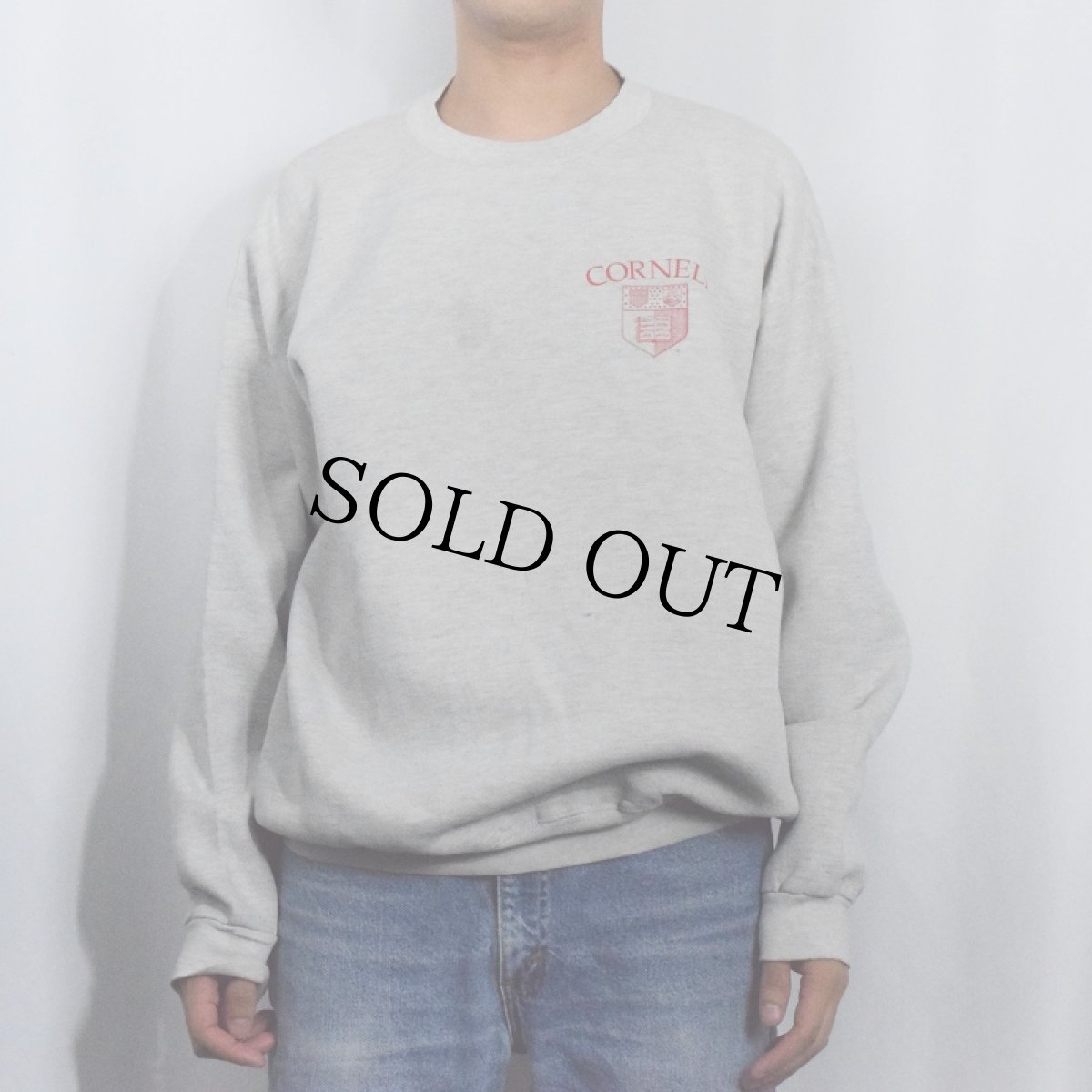 画像3: 90's Lee USA製 SUPER BLEND "CORNELL" バックプリントスウェット XL (3)