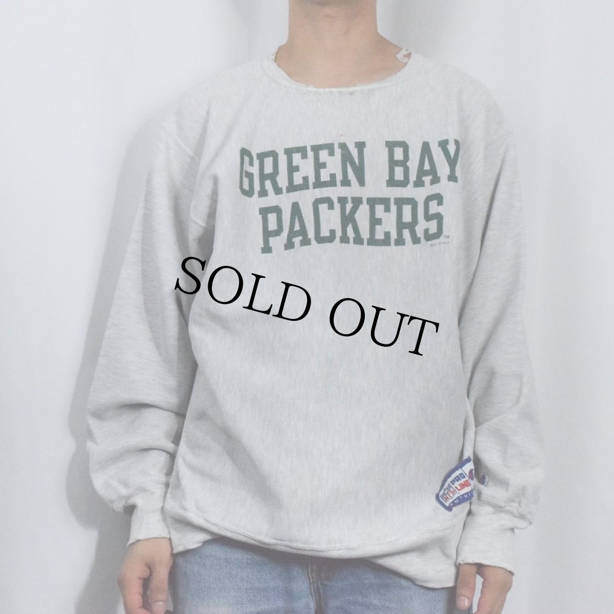 画像2: 90's Champion REVERSE WEAVE "GREEN BAY PACKERS" プリントスウェット XL (2)
