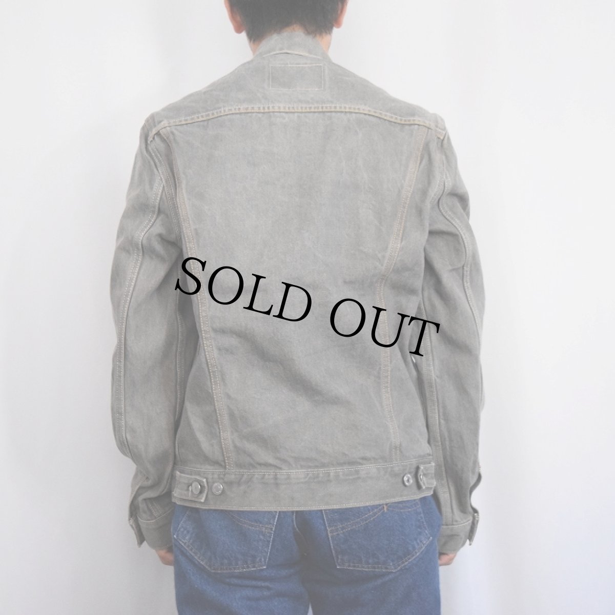 画像3: 2000's Levi's ブラックデニムジャケット M (3)