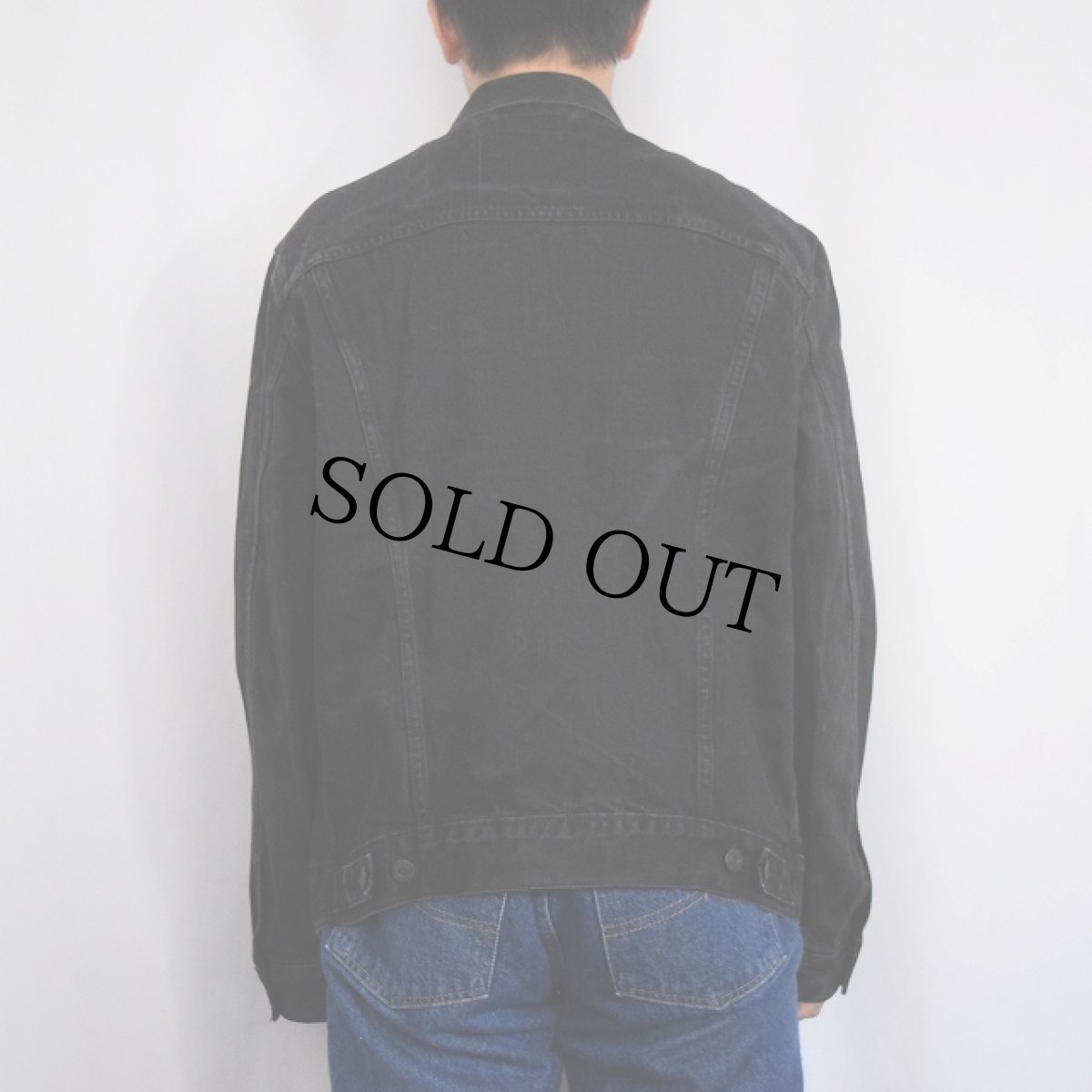 画像3: 2000's Levi's ブラックデニムジャケット L (3)