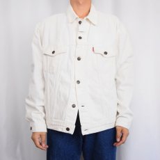 画像2: Levi's 70503-0251 ホワイトデニムジャケット L (2)