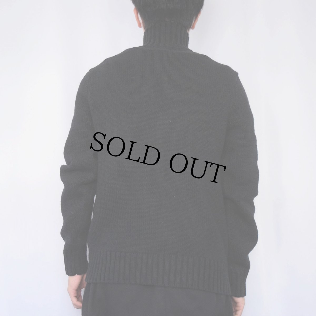 画像3: EXPRESS DESIGN STUDIO ロゴ柄 ジップニットセーター BLACK M (3)