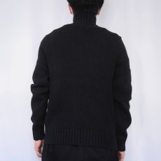 画像3: EXPRESS DESIGN STUDIO ロゴ柄 ジップニットセーター BLACK M (3)