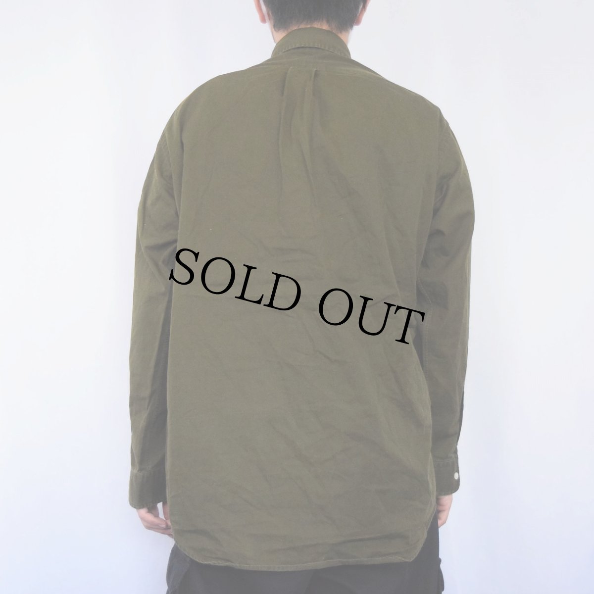 画像3: POLO Ralph Lauren "BLAKE" ロゴ刺繍 コットンボタンダウンシャツ KHAKI S (3)