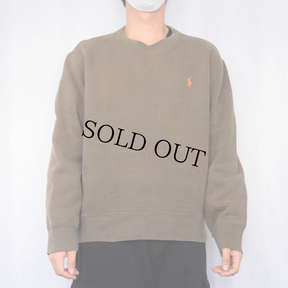画像2: POLO Ralph Lauren ロゴ刺繍 無地スウェット L (2)