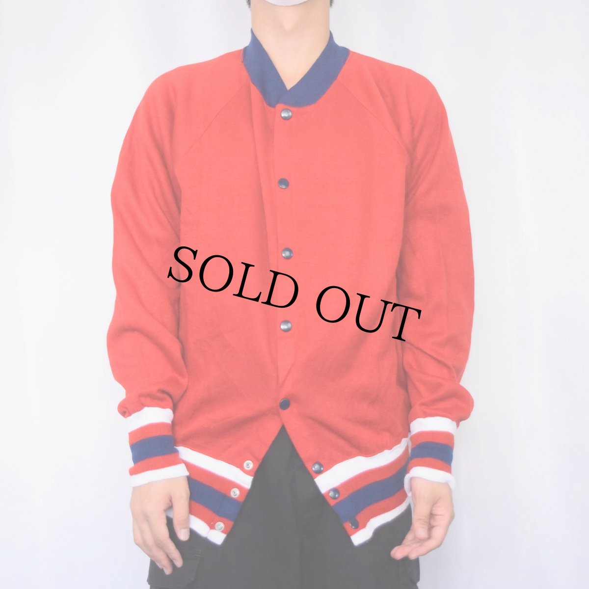 画像2: 70's〜 裏起毛 スウェットスタジャン XL (2)