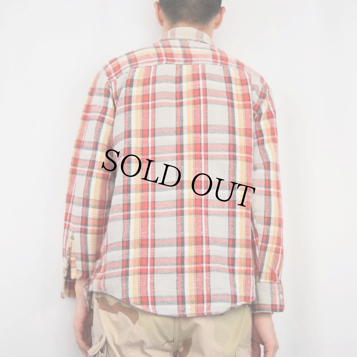 画像3: 70's〜 WOOD LAND チェック柄 ヘビーネルシャツ (3)