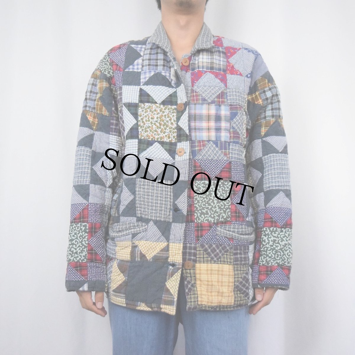 画像3: Patch Magic パッチワーク リバーシブルキルティングジャケット L (3)