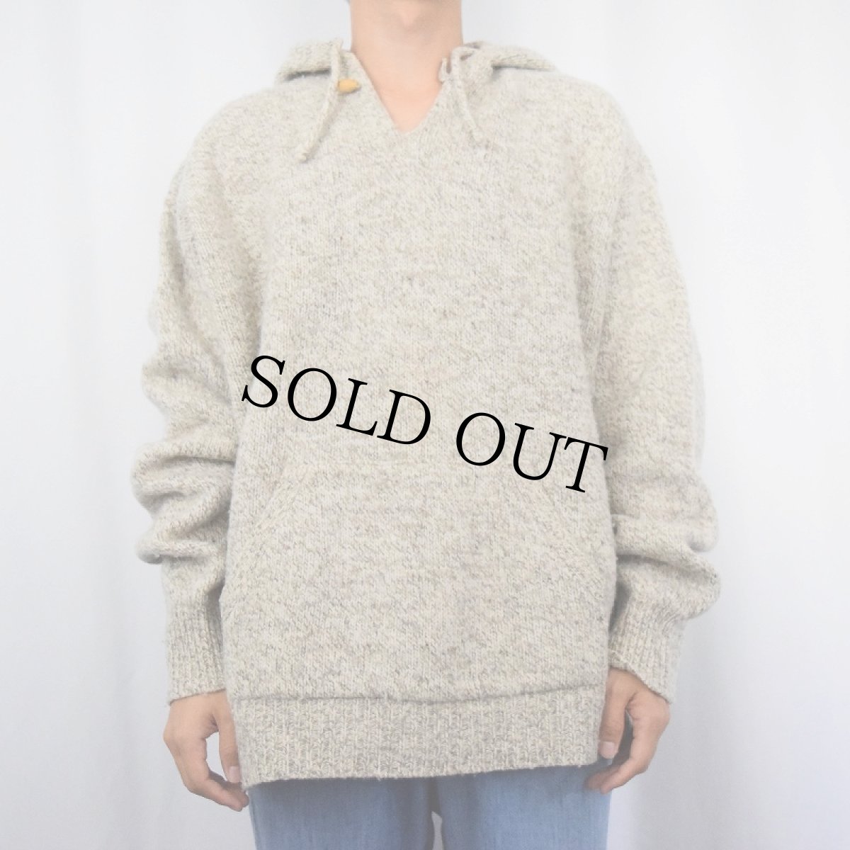 画像3: 90's Winona knit USA製 ウールニットパーカー XL (3)