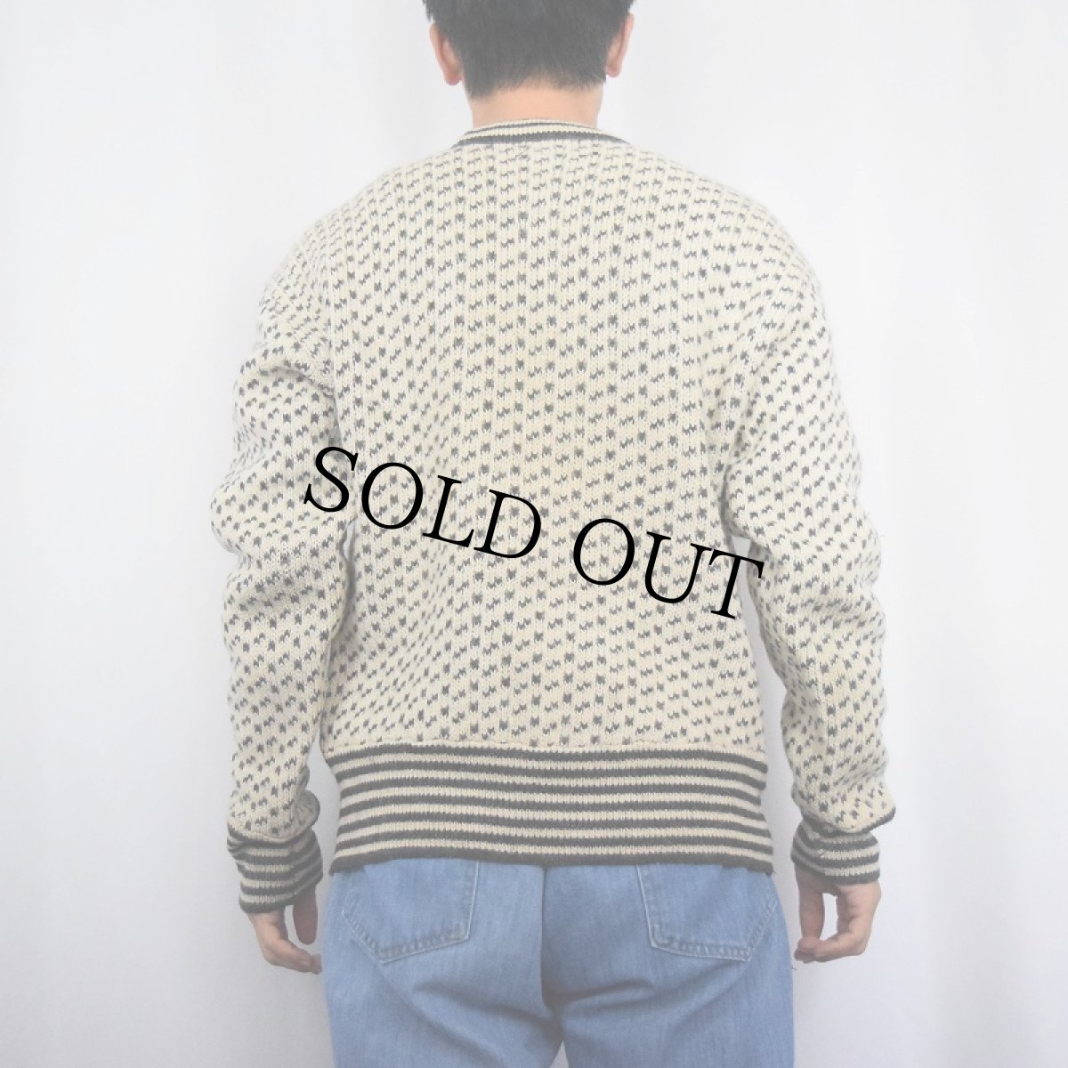 画像3: A/S NORGE-SKI OSLO NORWAY製 バーズアイ柄 ニットセーター (3)