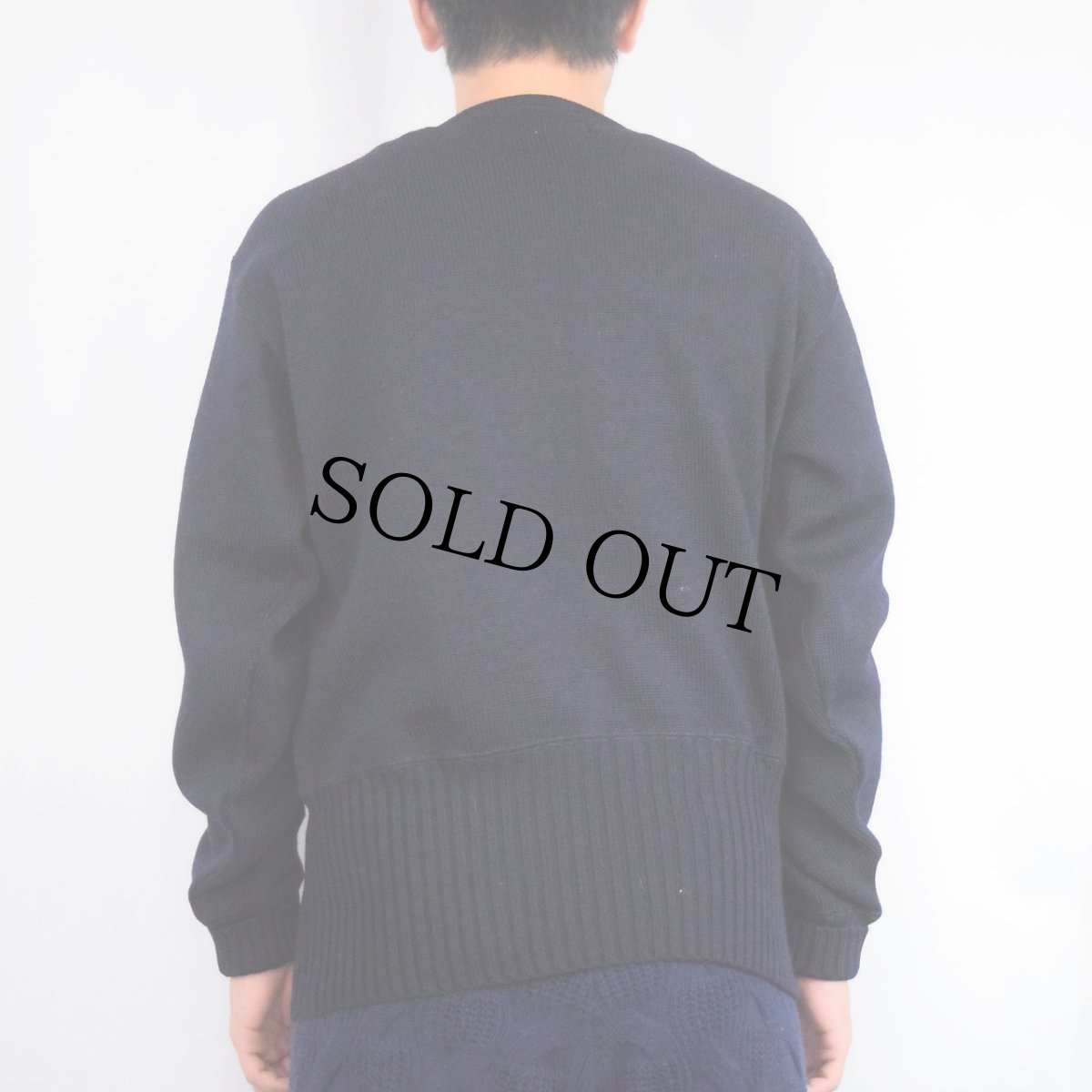 画像3: 50〜60's Detroit Kniting Mills レタードニットセーター NAVY (3)