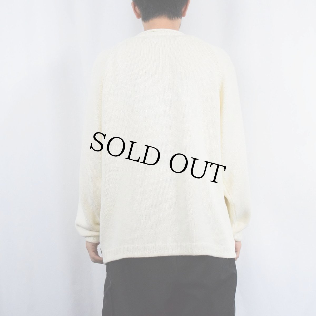 画像3: 90's Eddie Bauer ロールネック コットンニットセーター S (3)