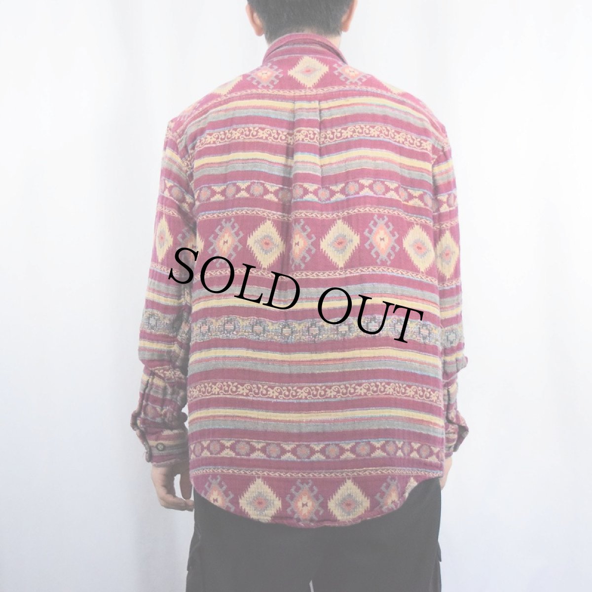 画像3: 【SALE】 THE TERRITORY AHEAD ネイティブ柄 コットンシャツ M (3)