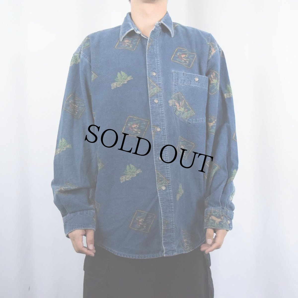 画像2: 80's Eddie Bauer USA製 ハンティング柄 ネルシャツ L (2)