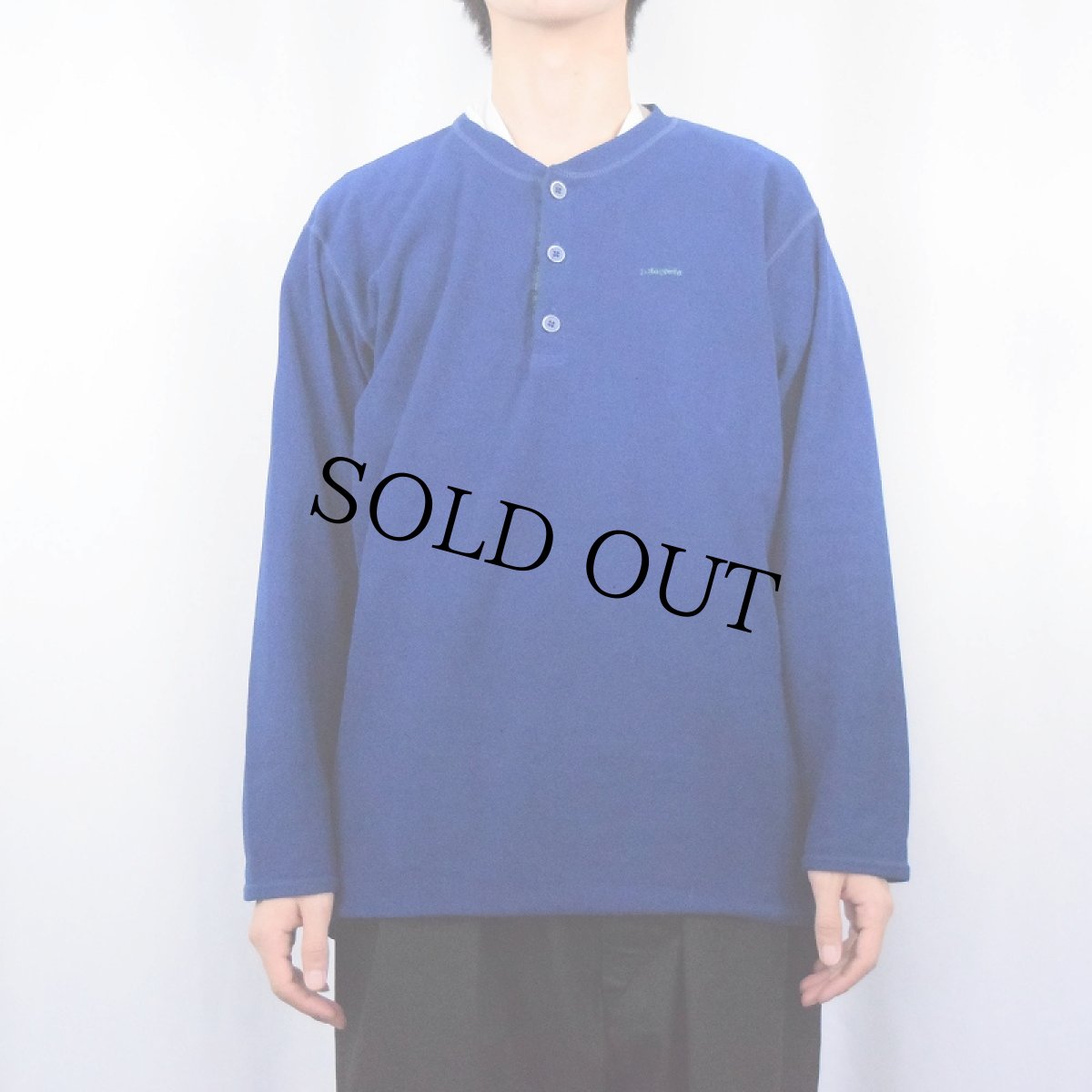 画像2: 90's Patagonia CAPILENE USA製 ヘンリーネック フリースロンT L (2)