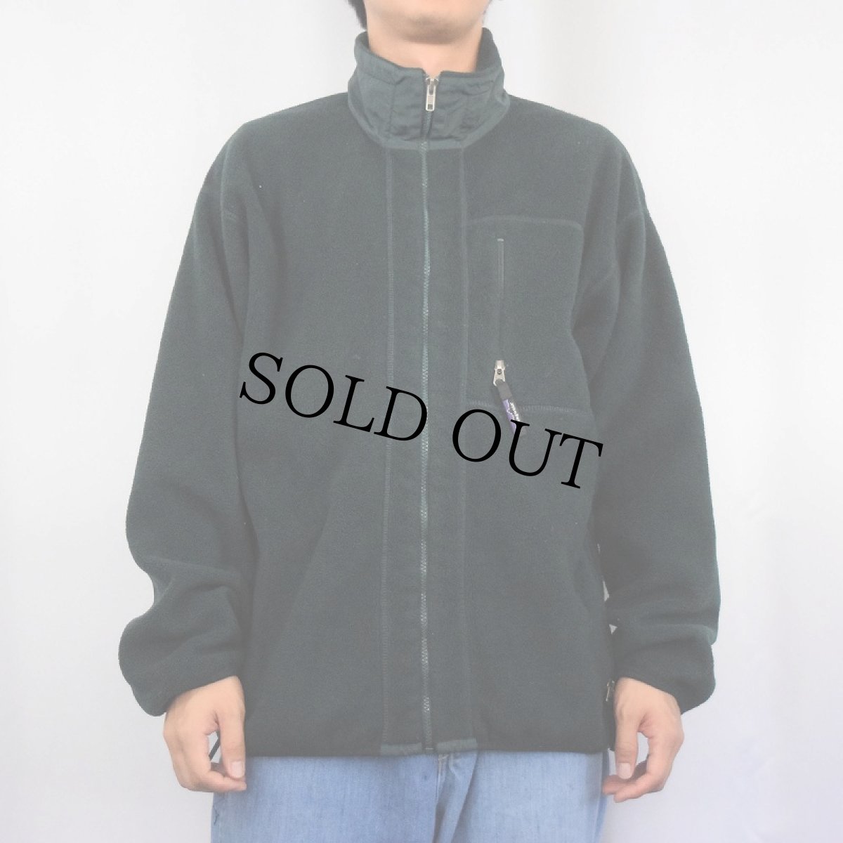 画像2: 90's Patagonia USA製 シンチラ フリースジップジャケット GREEN L (2)