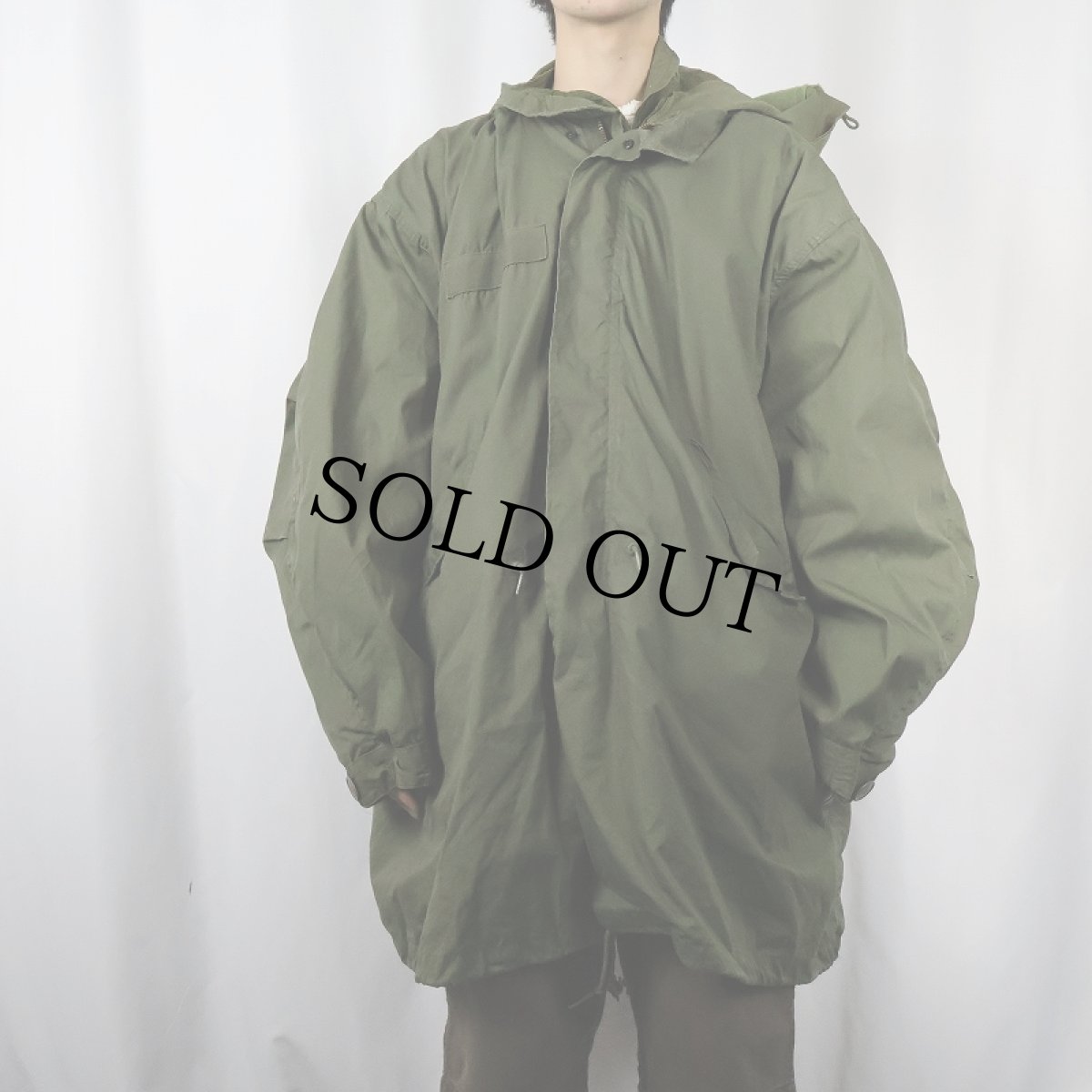 画像2: 80's U.S.ARMY M-65 キルティングライナー/ファーフード付きモッズコート X-LARGE (2)