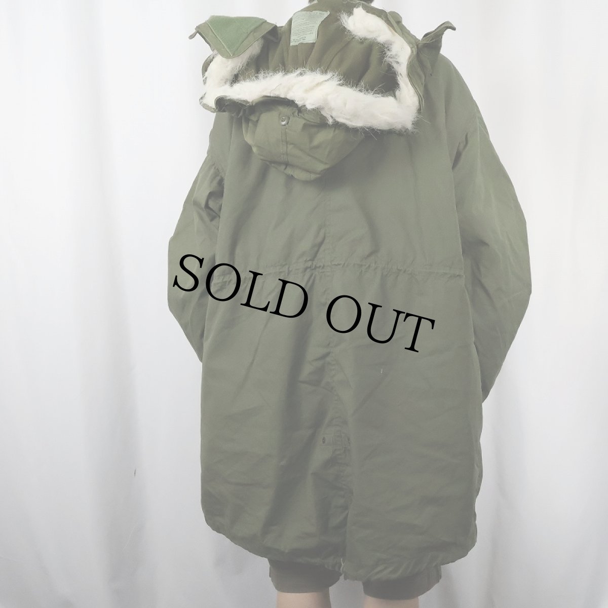 画像3: 80's U.S.ARMY M-65 キルティングライナー/ファーフード付きモッズコート X-LARGE (3)