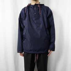 画像3: 90's GAP ラビットフード ナイロンアノラックパーカー NAVY L (3)