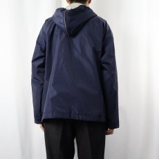 画像4: 90's GAP ラビットフード ナイロンアノラックパーカー NAVY L (4)