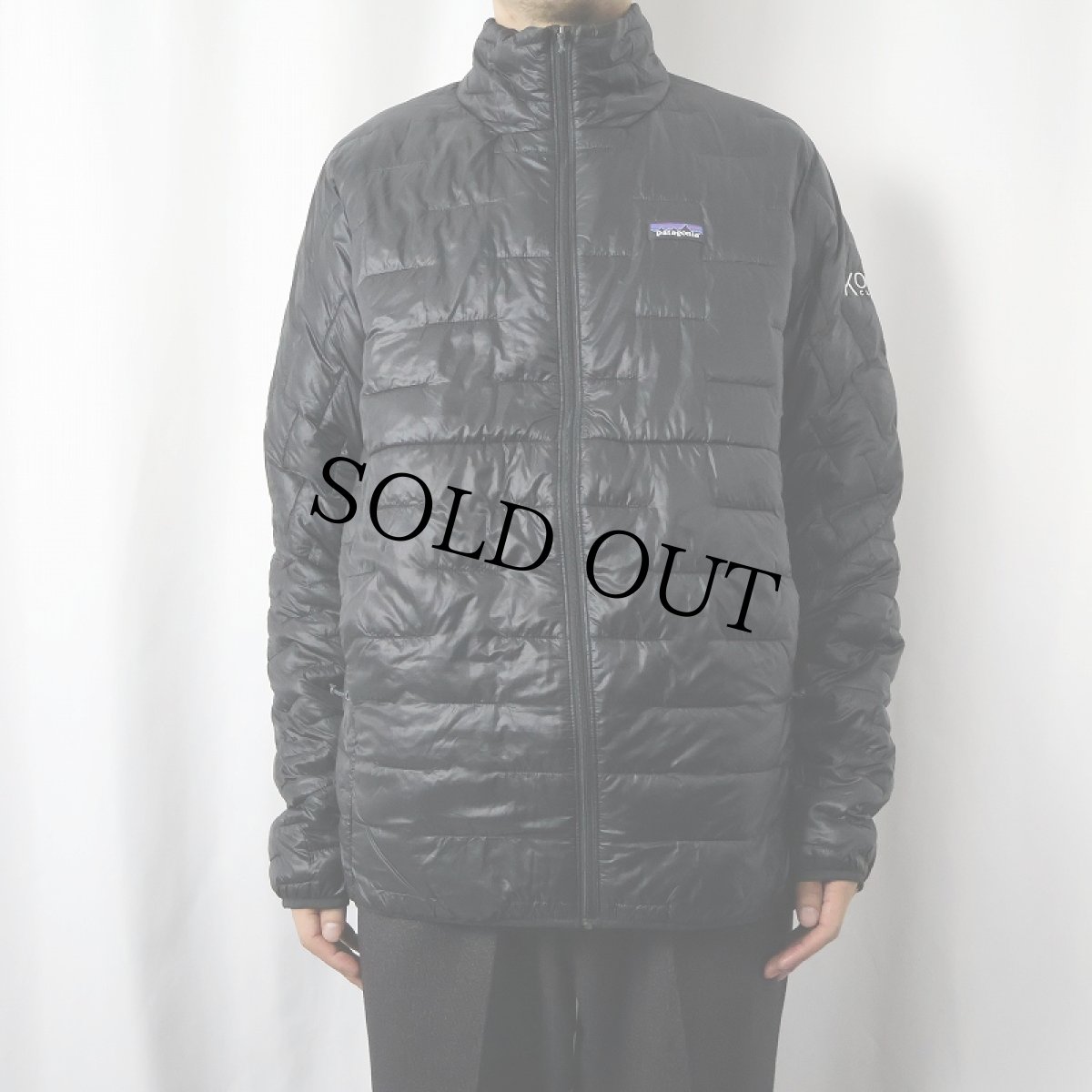 画像2: 2019AW Patagonia 刺繍付き マイクロパフジャケット BLACK XL (2)