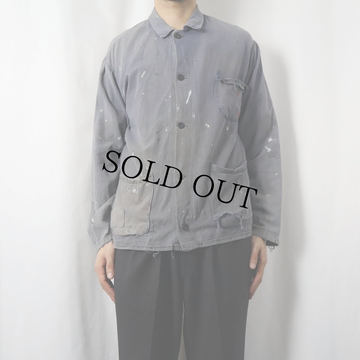 画像2: 70's〜 EURO HBTワークジャケット (2)