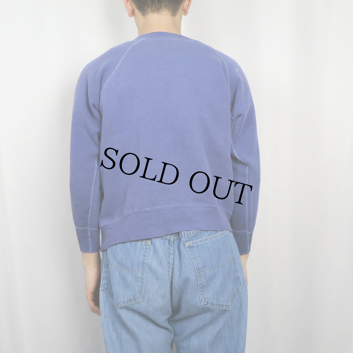 画像3: 【SALE】 50's "VANDERBILT" フロッキープリント ラグランスウェット (3)
