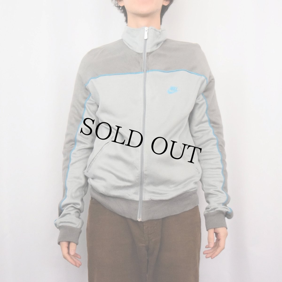 画像2: 80's NIKE 紺タグ ロゴ刺繍 トラックジャケット M (2)