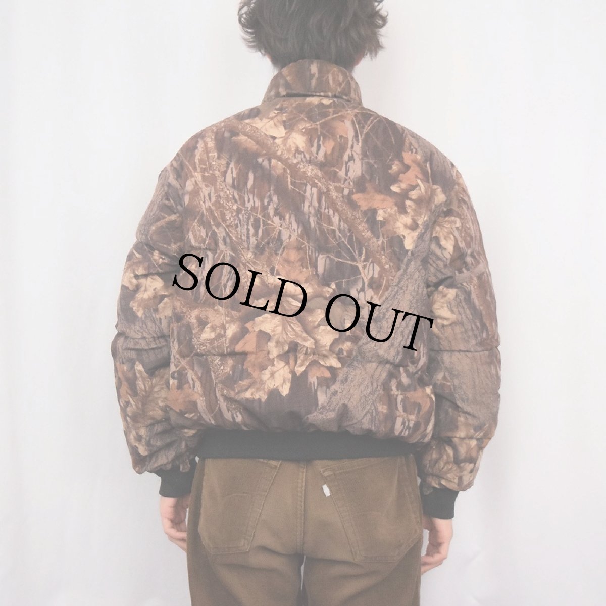 画像3: 90's〜 BROWNING リアルツリーカモ柄 リバーシブルダウンジャケット L (3)