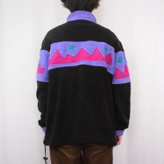画像4: 80's Tracy Anna Baber ALASKA製 デザイン フリースプルオーバージャケット L (4)