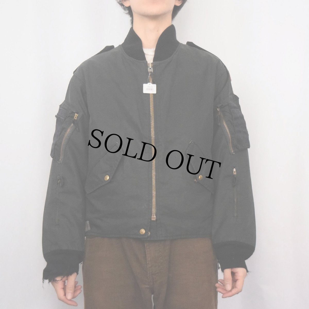 画像3: 80's ROYAL CANADIAN AIR FORCE "CAF GREEN" フライトジャケット (3)