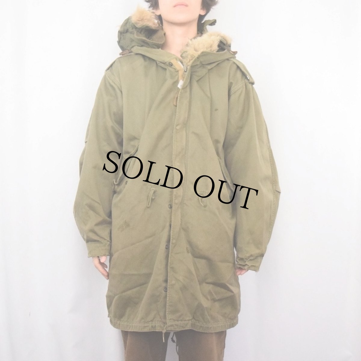 画像2: 50's U.S.ARMY M-51 コヨーテファーフード付き モッズコート LARGE (2)