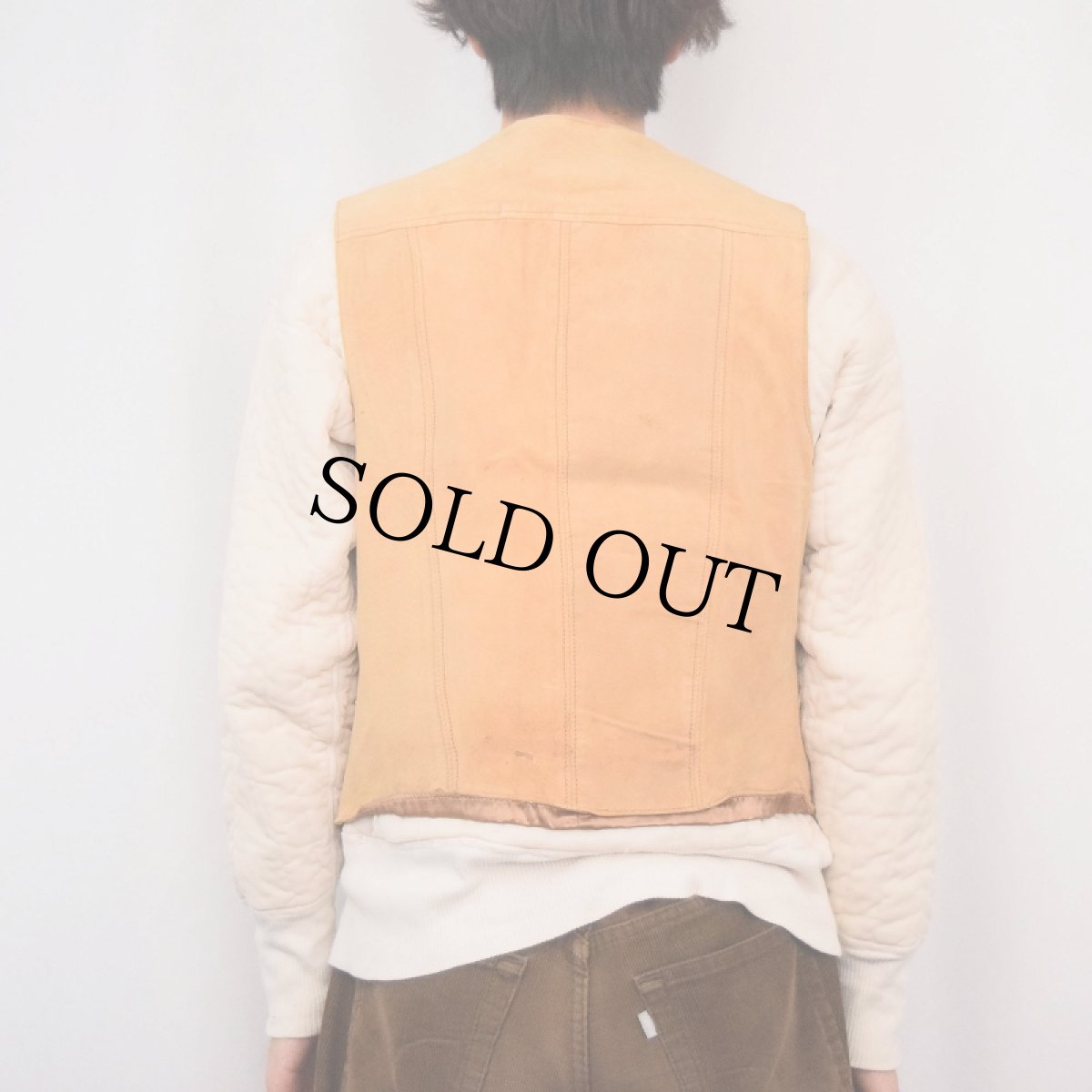 画像3: 70's L.L.Bean 筆記体タグ スエードレザーベスト M (3)