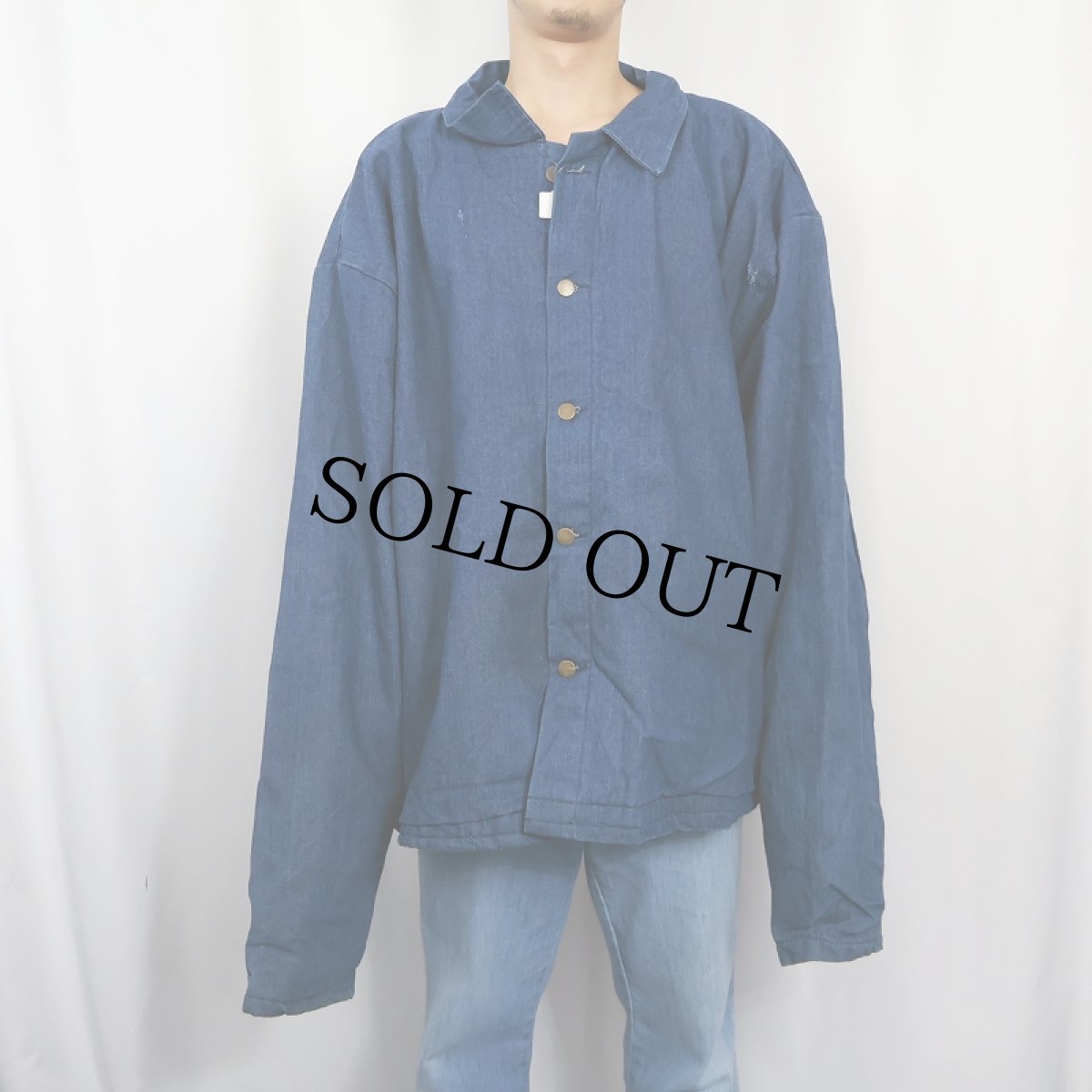 画像3: 80〜90's Robinson Textiles ブランケット付き デニムジャケット 6XL (3)