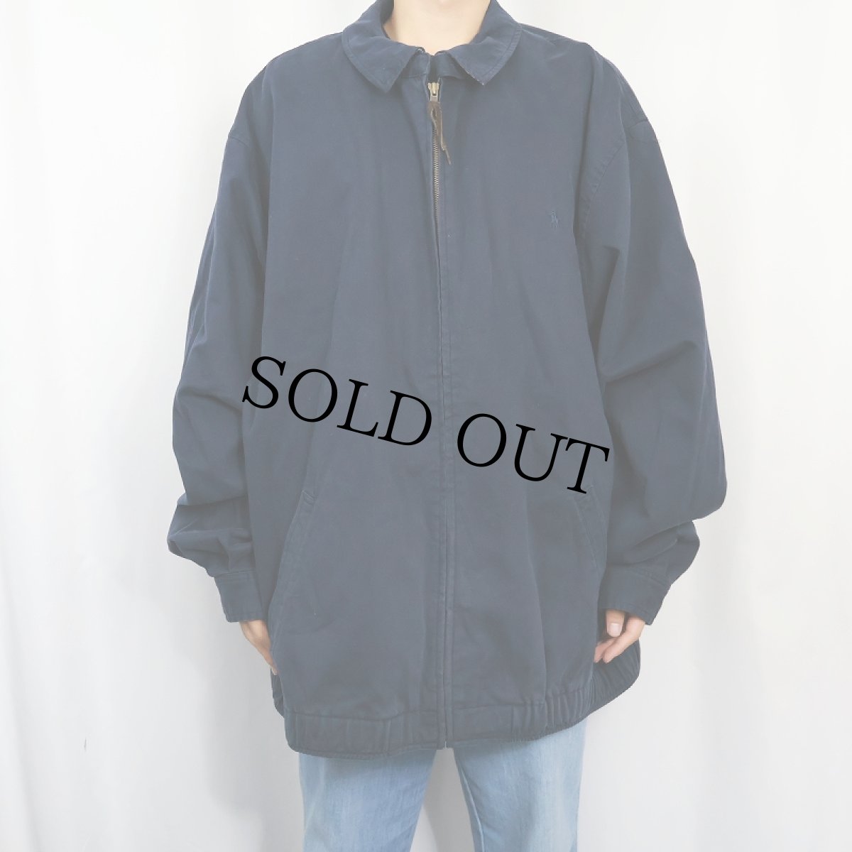 画像2: POLO Ralph Lauren ロゴ刺繍 コットンスイングトップ NAVY 3XLT (2)