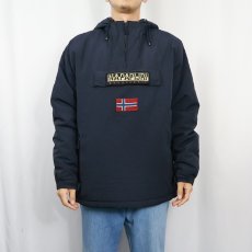 画像3: NAPAPIJRI 中綿入り 裏フリース アノラックパーカー NAVY (3)