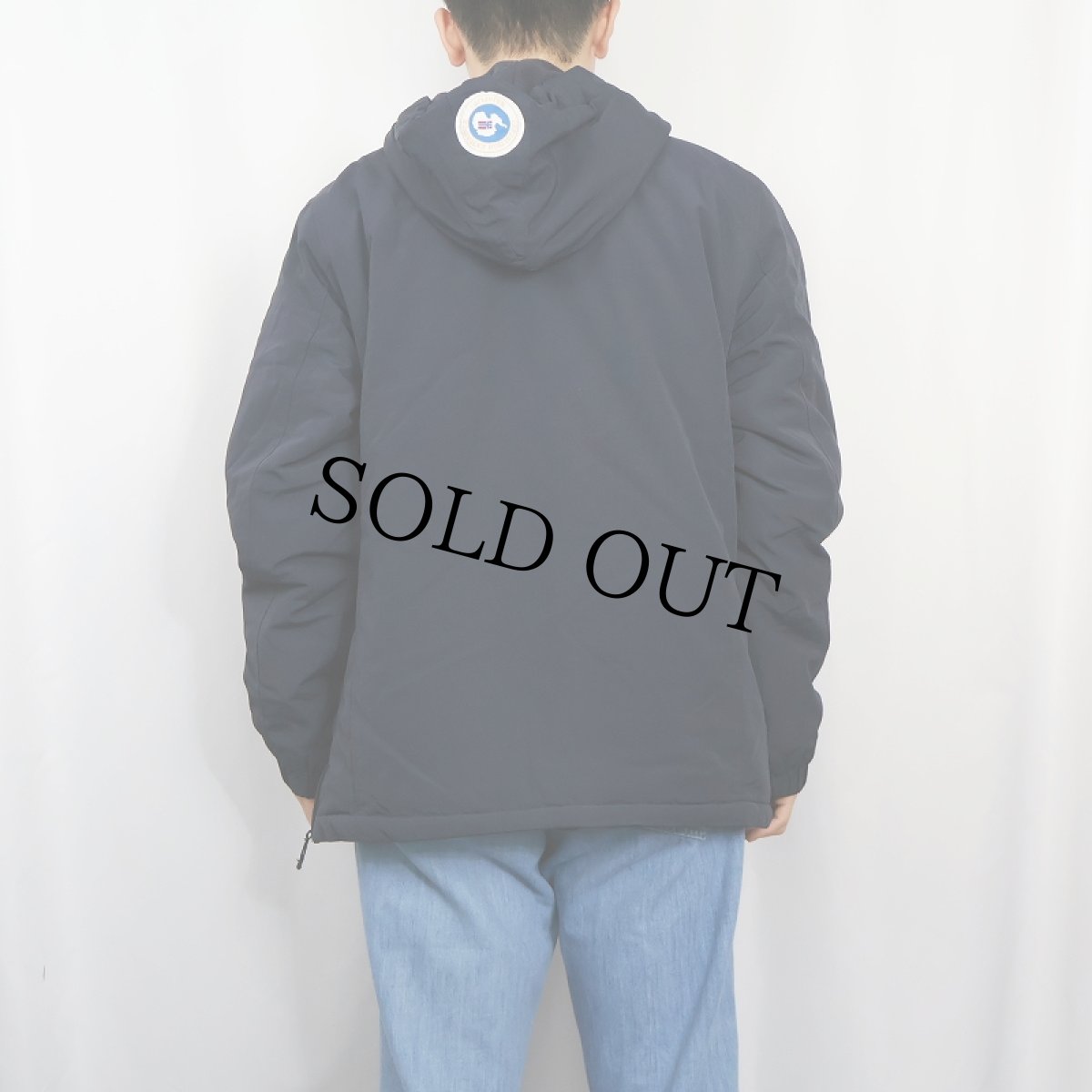 画像4: NAPAPIJRI 中綿入り 裏フリース アノラックパーカー NAVY (4)