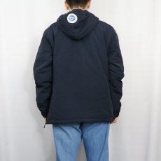 画像4: NAPAPIJRI 中綿入り 裏フリース アノラックパーカー NAVY (4)
