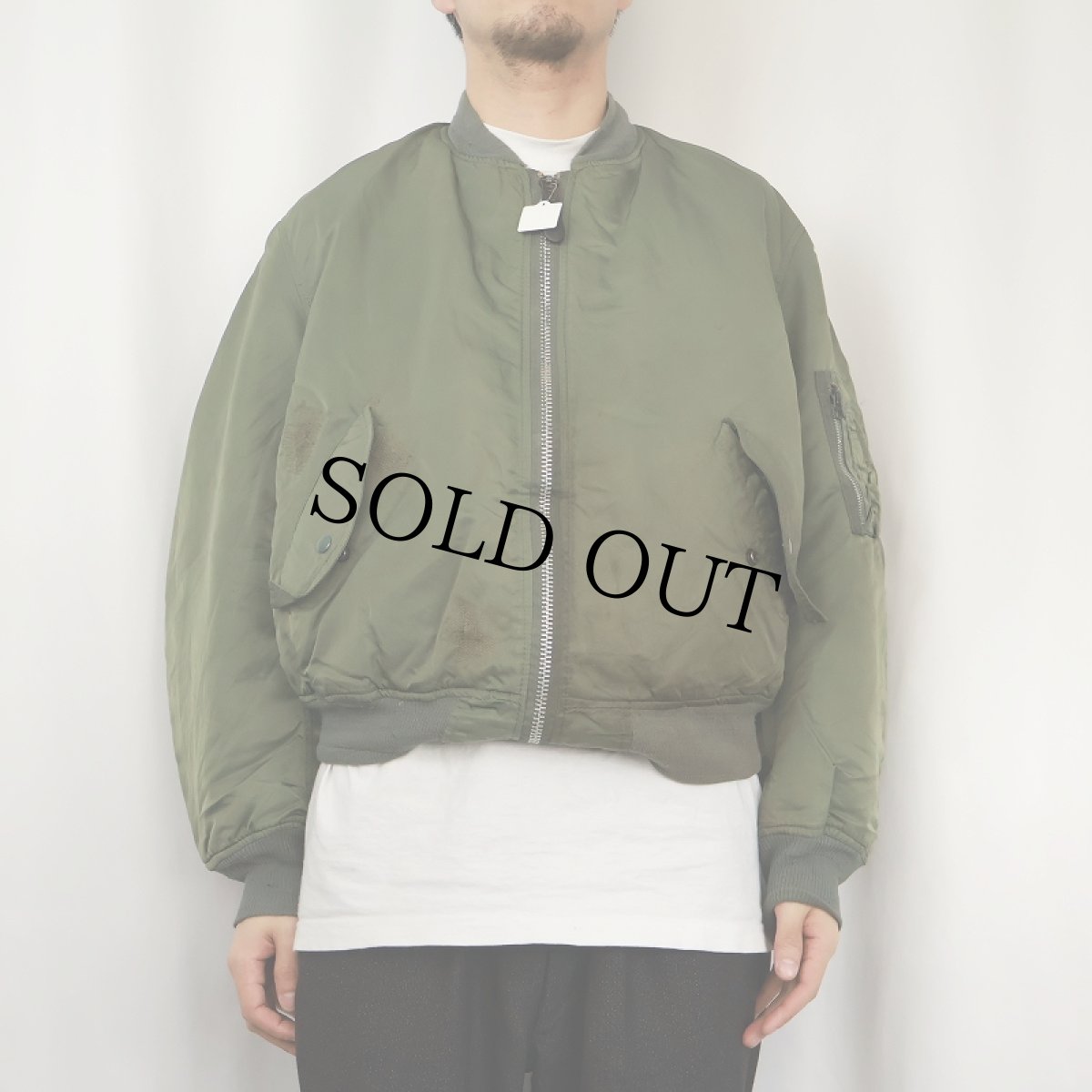 画像3: 民間品 90's  ALPHA INDUSTRIES,INC. USA製 MA-1 フライトジャケット 3XL (3)