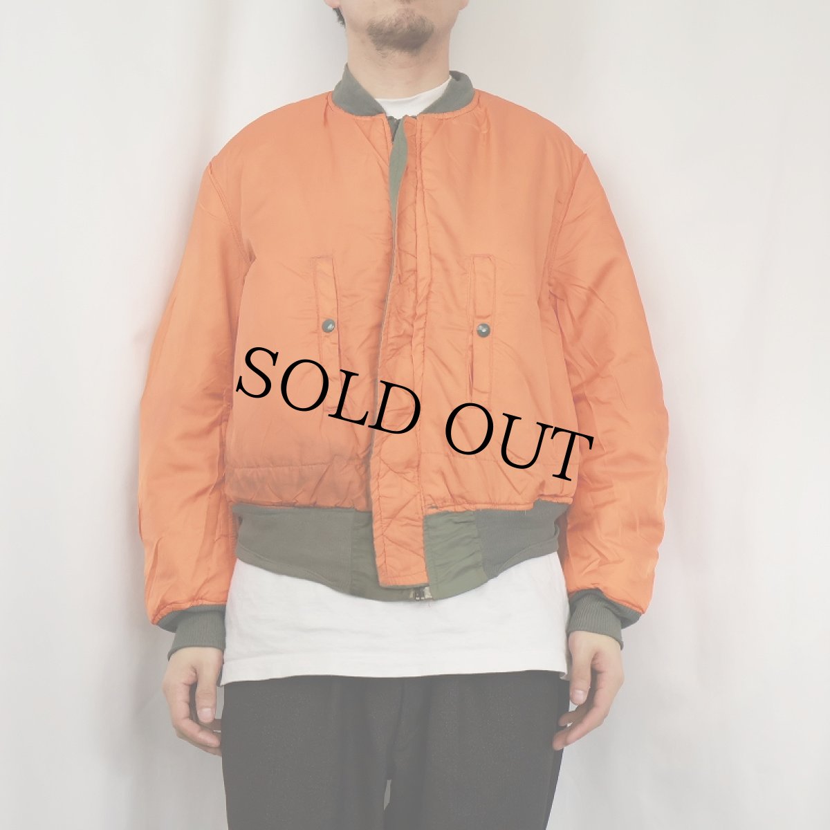 画像5: 民間品 90's  ALPHA INDUSTRIES,INC. USA製 MA-1 フライトジャケット 3XL (5)